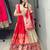 Red Color Zari Weaving Work With Flower Work On Boarder Paithani Silk Lehenga Choli With Unstitched Blouse