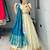 Firozi Color Zari Weaving Work Paithani Silk Lehenga Choli With Unstitched Blouse