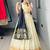 Navy-blue Color Zari Weaving Work Paithani Silk Lehenga Choli With Unstitched Blouse