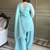 Stunning Sky Blue Lace Work Silk Wedding Wear Salwar Suit