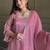 Delightful Pink Lace Border Silk Designer Salwar Suit
