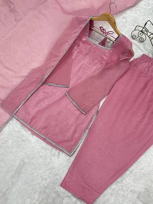 Delightful Pink Lace Border Silk Designer Salwar Suit 8