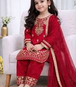 Designer party wear look kids top salwar & dupata