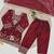 Maroon silk blend embroidered kids top salwar & dupatta