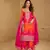 Chinon free size stitched suit with embroidery work
