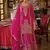 Chinon free size stitched suit with embroidery work