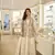 Silk free size stitched suit with embroidery work
