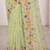 Sangam prints green cotton print  woven work traditional saree