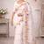 Sangam prints off-white cotton print  woven work traditional saree