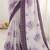 Sangam prints dark purple cotton print with aari work woven work traditional saree