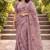 Sangam prints purple cotton print with aari work woven work traditional saree