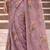 Sangam prints purple cotton print with aari work woven work traditional saree