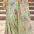 Sangam prints green cotton print with aari work woven work traditional saree