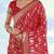 Red banarasi silk zari woven saree