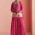 Chinon free size stitched suit with embroidery work