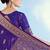 Purple banarasi silk zari woven saree with dupatta