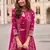 Georgette free size stitched suit with embroidery & beats work