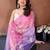 Women Poly Georgette Embroidery Sequence Bird Work Saree