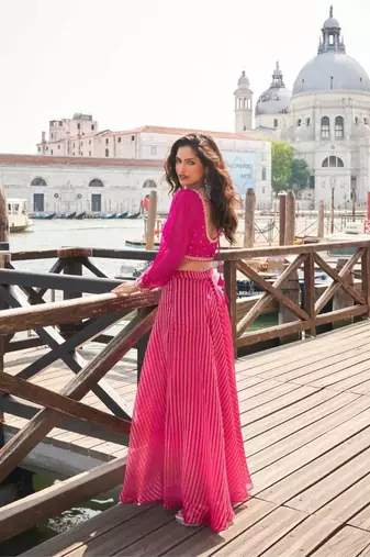 Pink Silk Free Size Stitched Suit with Embroidery 