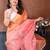 Women Poly Georgette Embroidery Sequence Bird Work Saree