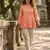 Peach solid kurta pant set 
