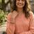 Peach solid kurta pant set 