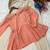Peach solid kurta pant set 