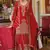 Chinon free size stitched suit with embroidery work