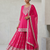 Elegant pink embroidered kurta sharara set with dupatta