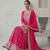 Elegant pink embroidered kurta sharara set with dupatta