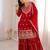 Dreamy Red Dori Embroidered Georgette Engagement Wear Sharara Suit