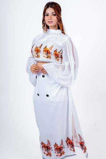 Crop top and skirt co-ord set