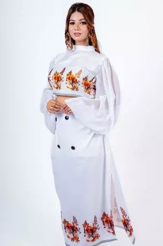 Crop top and skirt co-ord set