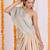 One-shoulder brocade top with satin dhoti