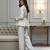 Brocade peplum pantsuit