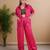 Fuchsia pink satin coord set