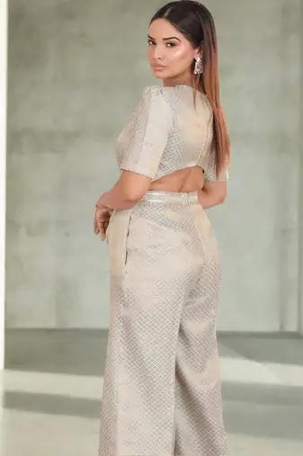Luxe brocade jumpsuit