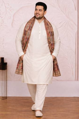 Men crepe printed dupatta