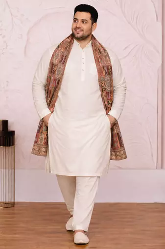 Men crepe printed dupatta