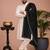 Men black viscose solid dupatta with mirror work border