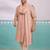 Men peach rayon embroidered sequin dupatta