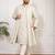 Men off white rayon embroidered sequin dupatta