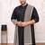 Men black rayon embroidered sequin dupatta