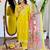 Trading yellow festival kurati pent with dupatta set