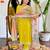 Trading yellow festival kurati pent with dupatta set