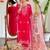 Trading red festival kurati pent with dupatta set