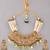 Gold plated kundan green stones necklace set