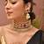 Gold plated kundan multicolor stones choker set