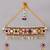 Gold plated kundan multicolor stones choker set