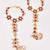 Gold plated kundan red stones hathphool